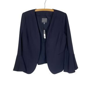 The Limited Navy Black Blazer Womens Size 10 NWT Bell Sleeve Corporate Events